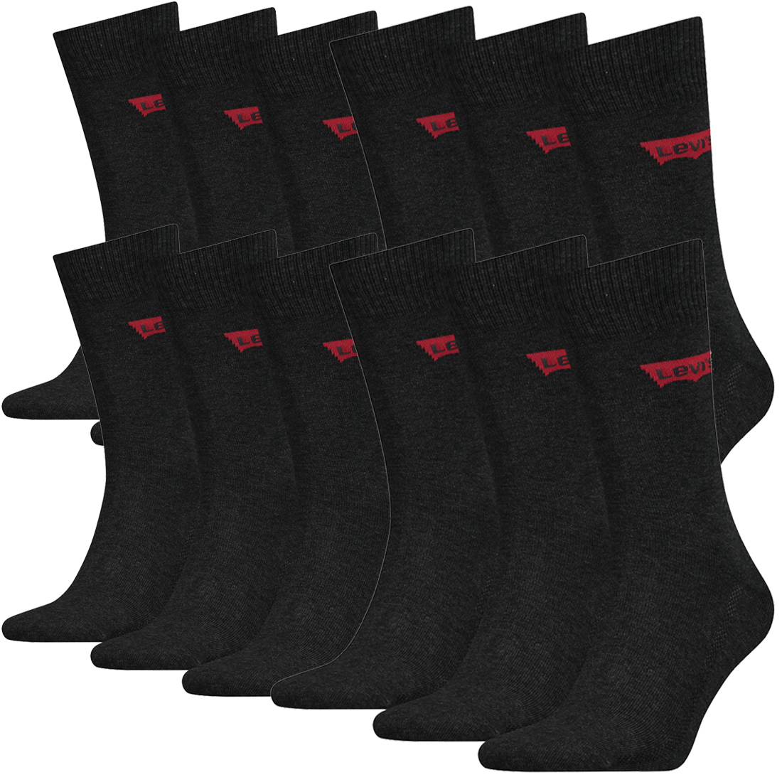 12 Paar Levis 168SF Regular Cut Unisex Socken Sneakersocken Strümpfe 903052001 von Levi&#039;s