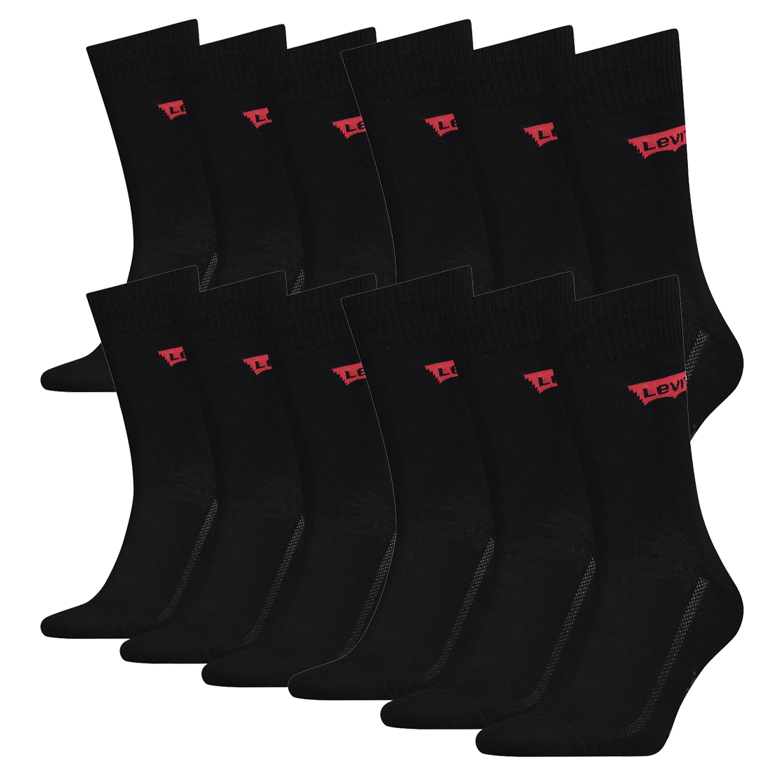 12 Paar Levis 168SF Regular Cut Unisex Socken Sneakersocken Strümpfe 903052001 von Levi&#039;s