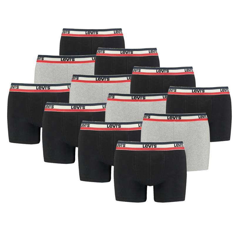 12er Pack Herren Levis SPRTSWR LOGO BOXER BRIEF Boxershorts Unterwäsche Pants von Levi&#039;s