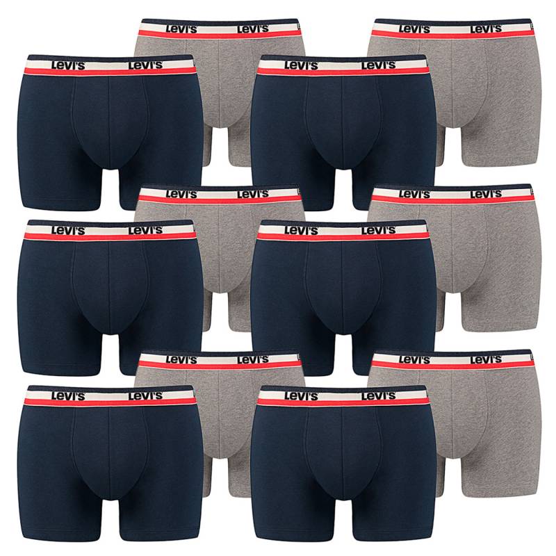 12er Pack Herren Levis SPRTSWR LOGO BOXER BRIEF Boxershorts Unterwäsche Pants von Levi&#039;s