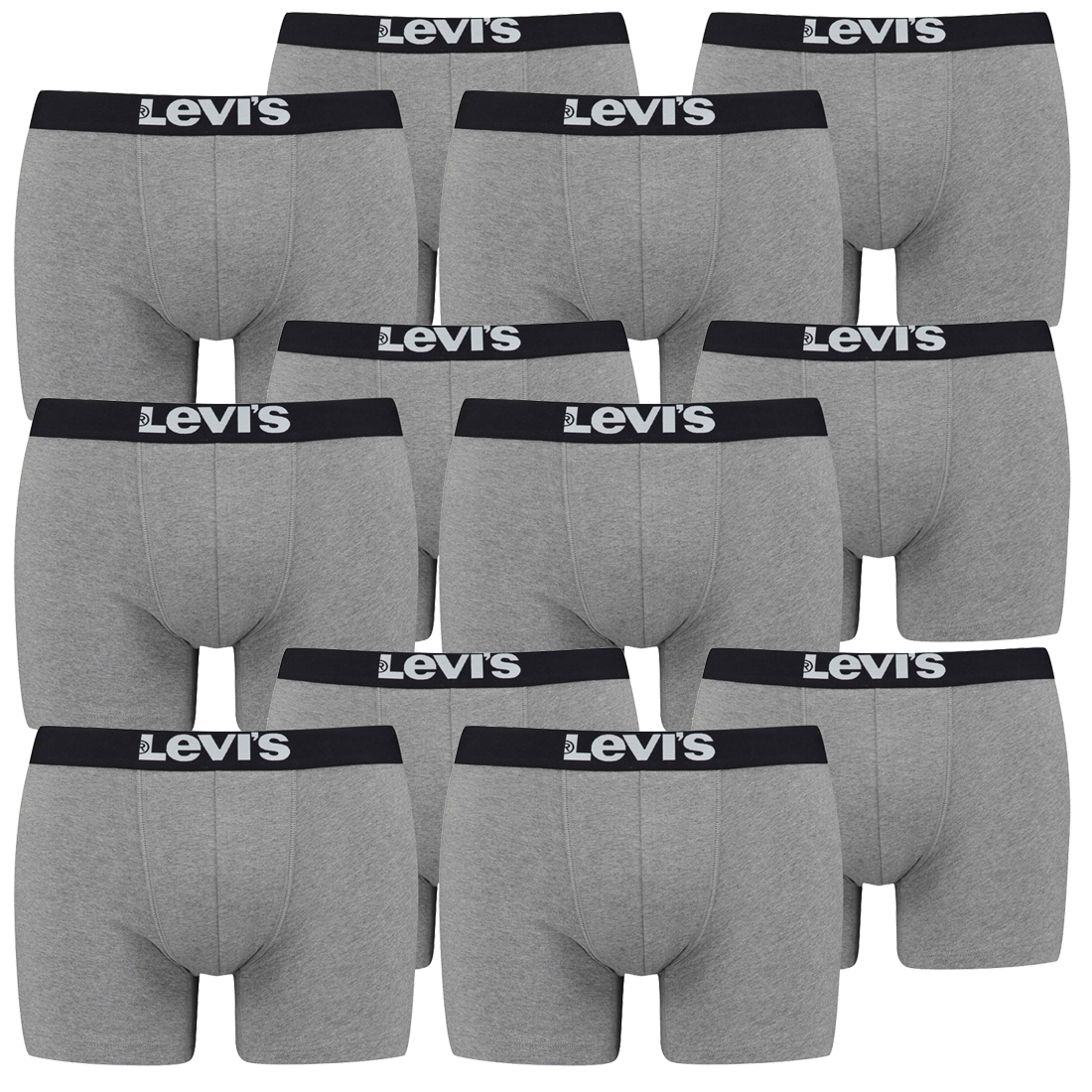 12er Pack Herren Levis Solid Basic Boxer Brief Boxershorts Unterwäsche Pants von Levi&#039;s