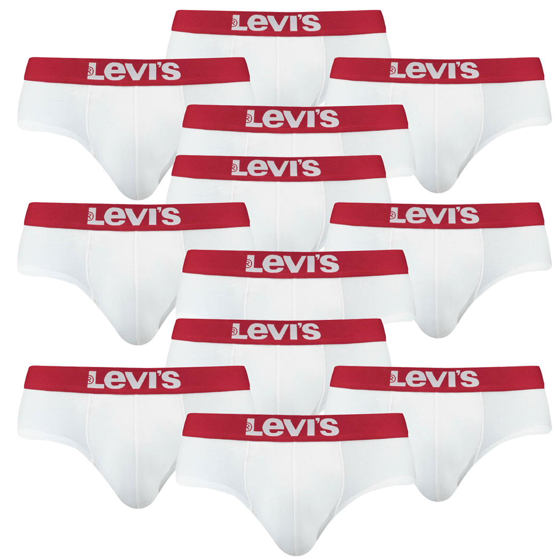 12er Pack Levis Men Solid Basic Brief Shorts Slip Herren Unterhose Pant Unterwäs... von Levi&#039;s