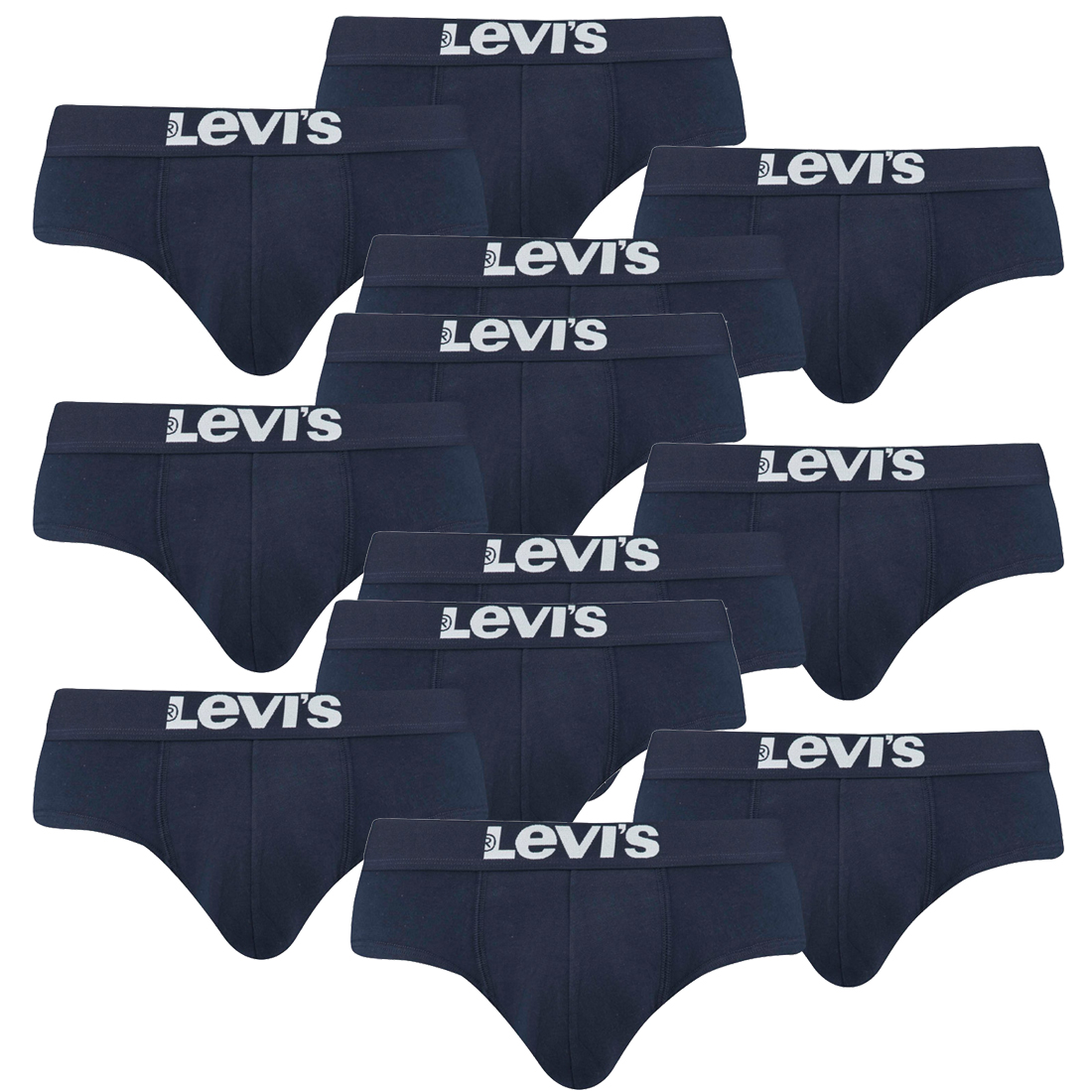 12er Pack Levis Men Solid Basic Brief Shorts Slip Herren Unterhose Pant Unterwäs... von Levi&#039;s