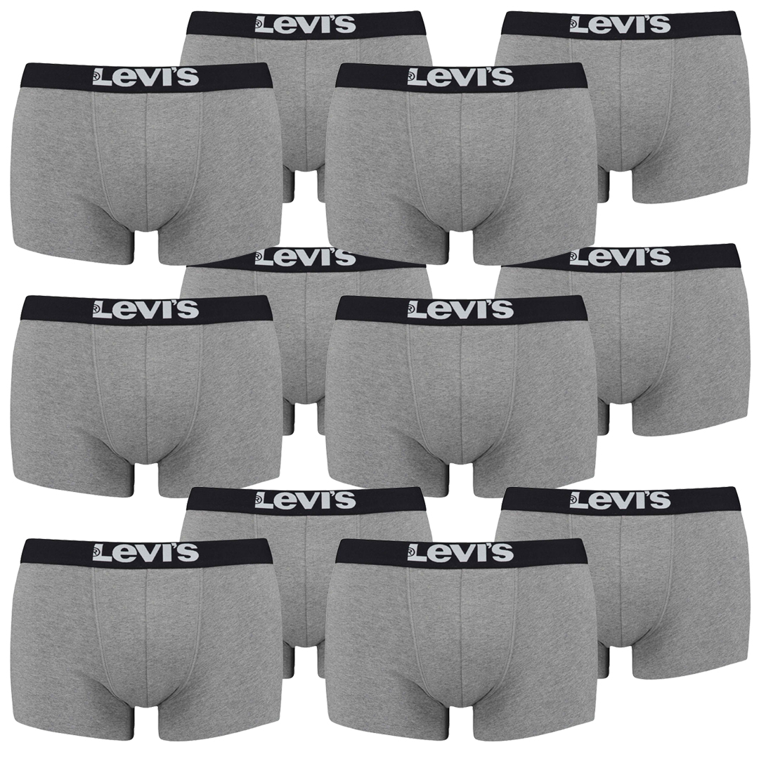 12er Pack Levis Men Solid Basic Trunk Boxershorts Unterhose Pant Unterwäsche von Levi&#039;s