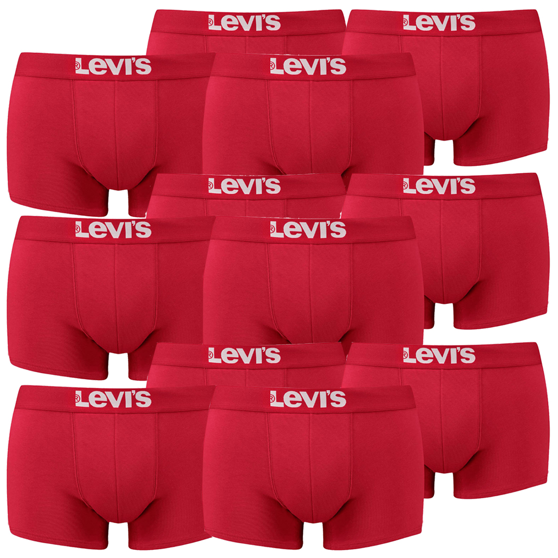 12er Pack Levis Men Solid Basic Trunk Boxershorts Unterhose Pant Unterwäsche von Levi&#039;s