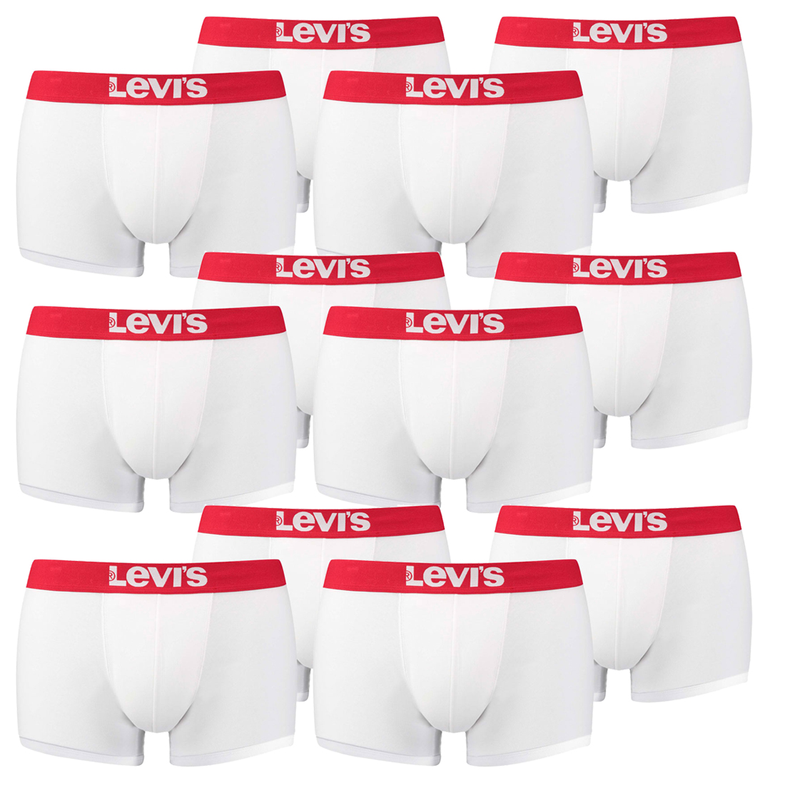 12er Pack Levis Men Solid Basic Trunk Boxershorts Unterhose Pant Unterwäsche von Levi&#039;s