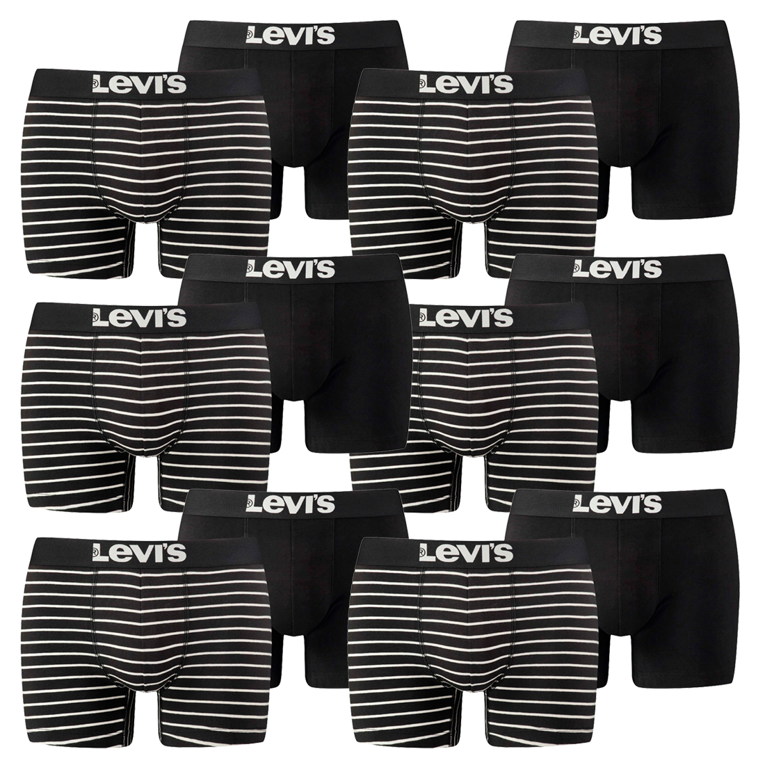 12er Pack Levis Men Vintage Stripe YD B Boxer Brief Boxershorts Unterhose Pant U... von Levi&#039;s