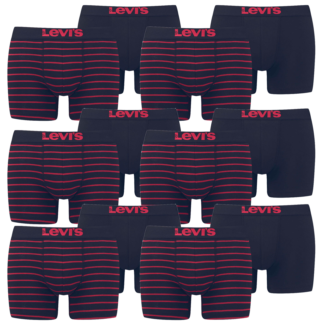 12er Pack Levis Men Vintage Stripe YD B Boxer Brief Boxershorts Unterhose Pant U... von Levi&#039;s