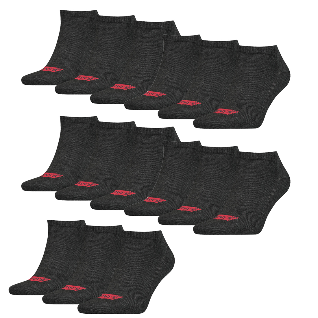 15 Paar Levis 168SF Low Cut Batwing Logo Unisex Socken Sneakersocken Strümpfe 90... von Levi&#039;s