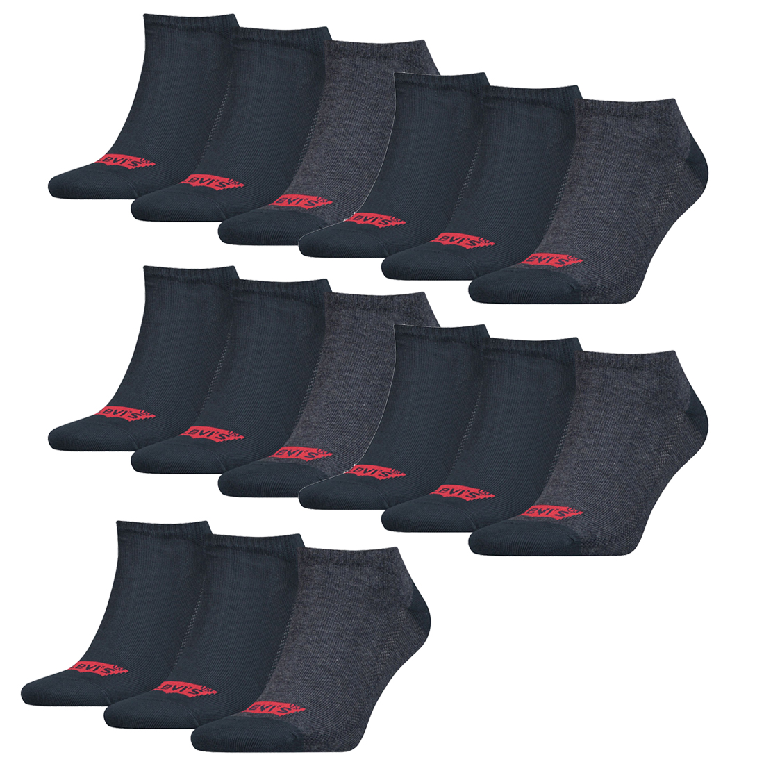 15 Paar Levis 168SF Low Cut Batwing Logo Unisex Socken Sneakersocken Strümpfe 90... von Levi&#039;s