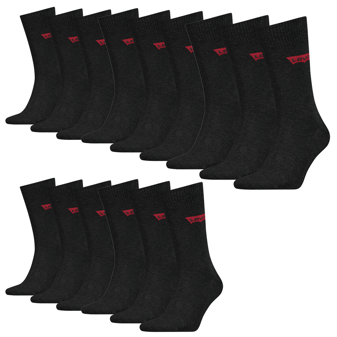 15 Paar Levis 168SF Regular Cut Unisex Socken Sneakersocken Strümpfe 903052001 von Levi&#039;s