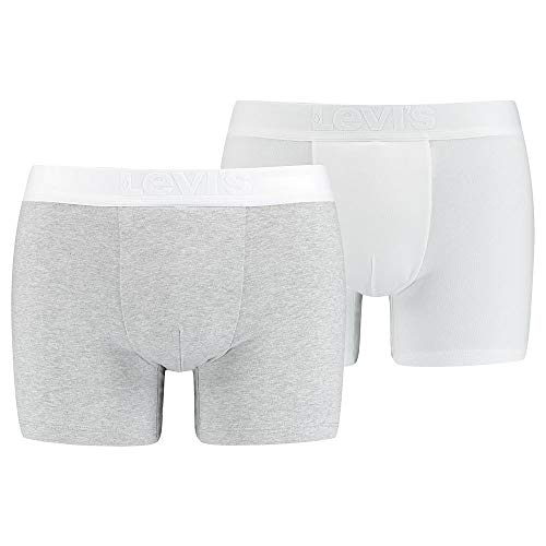 2er Pack Levis Premium Boxer Brief Boxershorts Herren Unterhose Pant Unterwäsche, Farbe:White, Bekleidungsgröße:S von Levi's