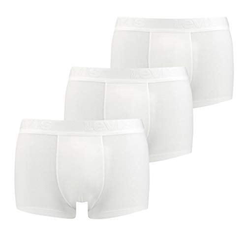 3er Pack Levis Men Premium Trunk Boxershorts Herren Unterhose Pant Unterwäsche, Farbe:White, Bekleidungsgröße:L von Levi's