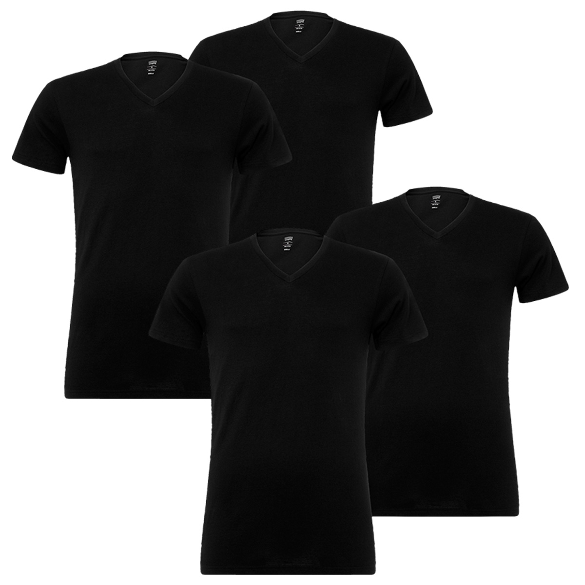 4 er Pack Levis 200SF V-Neck T-Shirt Men Herren Unterhemd V-Ausschnitt von Levi&#039;s