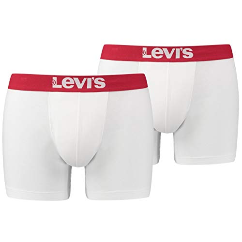 4 er Pack Levis Boxer Brief Boxershorts Men Herren Unterhose Pant Unterwäsche, Farbe:317 - White/White, Bekleidungsgröße:XL von Levi's
