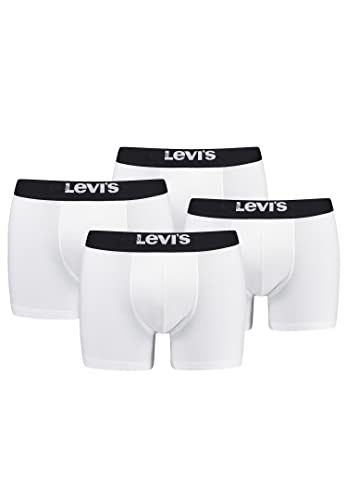 4 er Pack Levis Boxer Brief Boxershorts Men Herren Unterhose Pant Unterwäsche, Farbe:White/Black, Bekleidungsgröße:L von Levi's