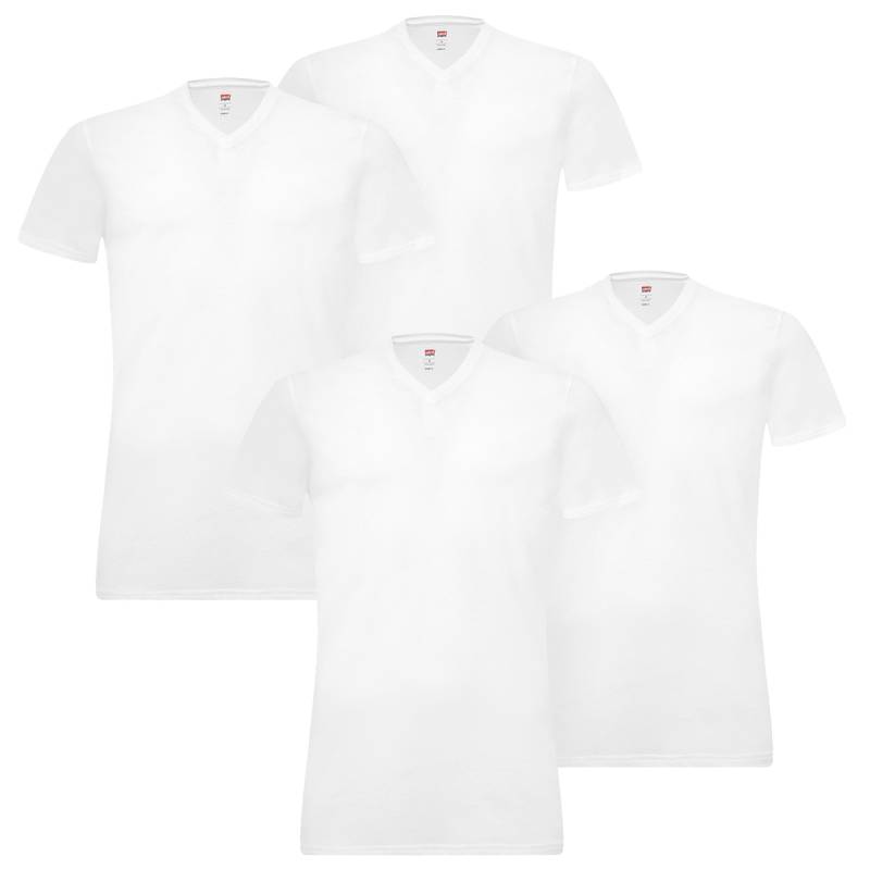 4 er Pack Levis V-Neck T-Shirt Men Herren Unterhemd V-Ausschnitt von Levi's