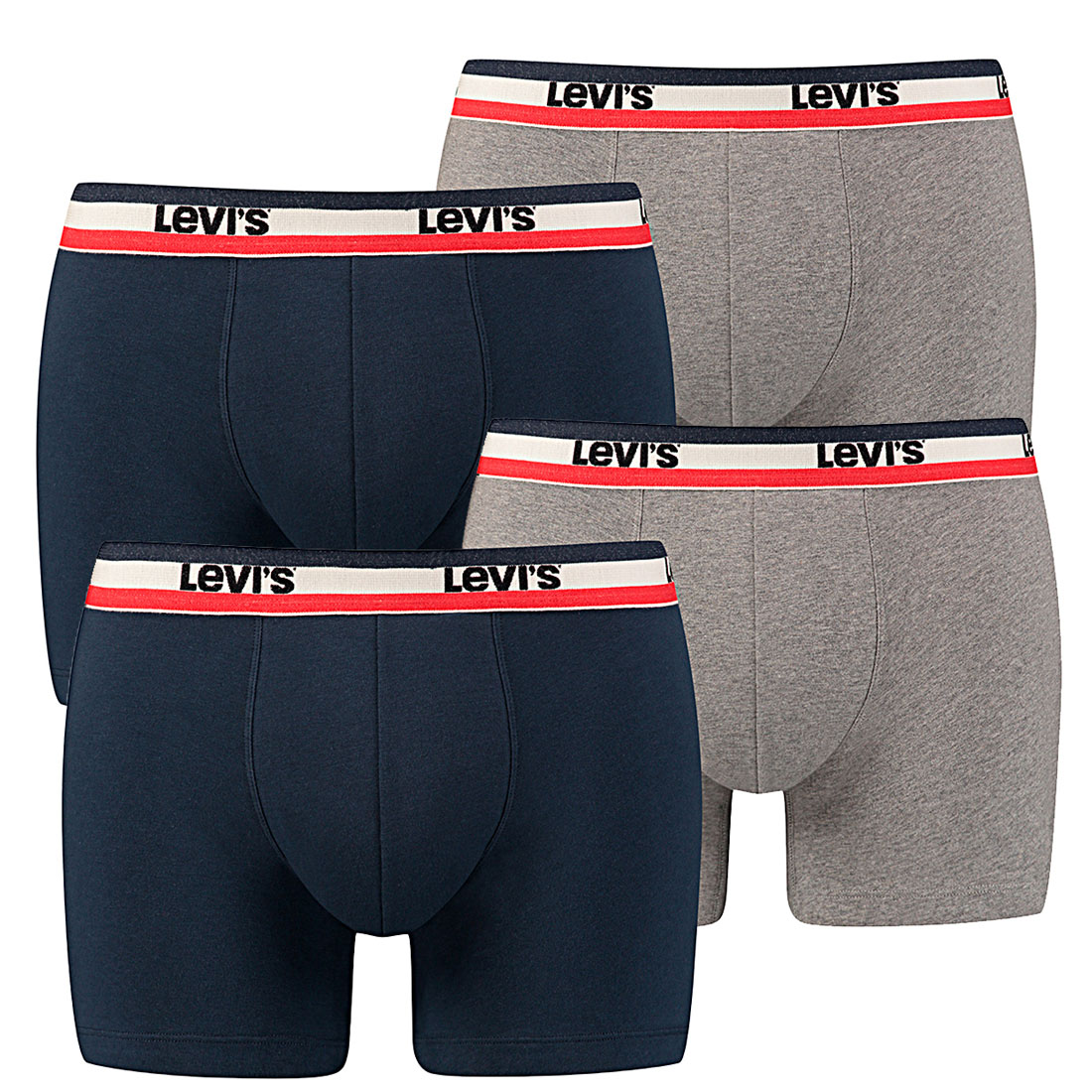 4er Pack Herren Levis SPRTSWR LOGO BOXER BRIEF Boxershorts Unterwäsche Pants von Levi&#039;s