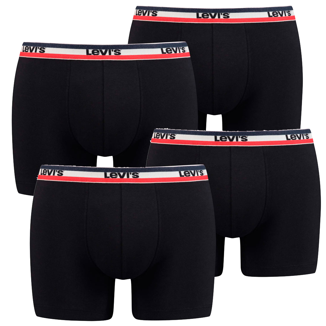 4er Pack Herren Levis SPRTSWR LOGO BOXER BRIEF Boxershorts Unterwäsche Pants von Levi&#039;s