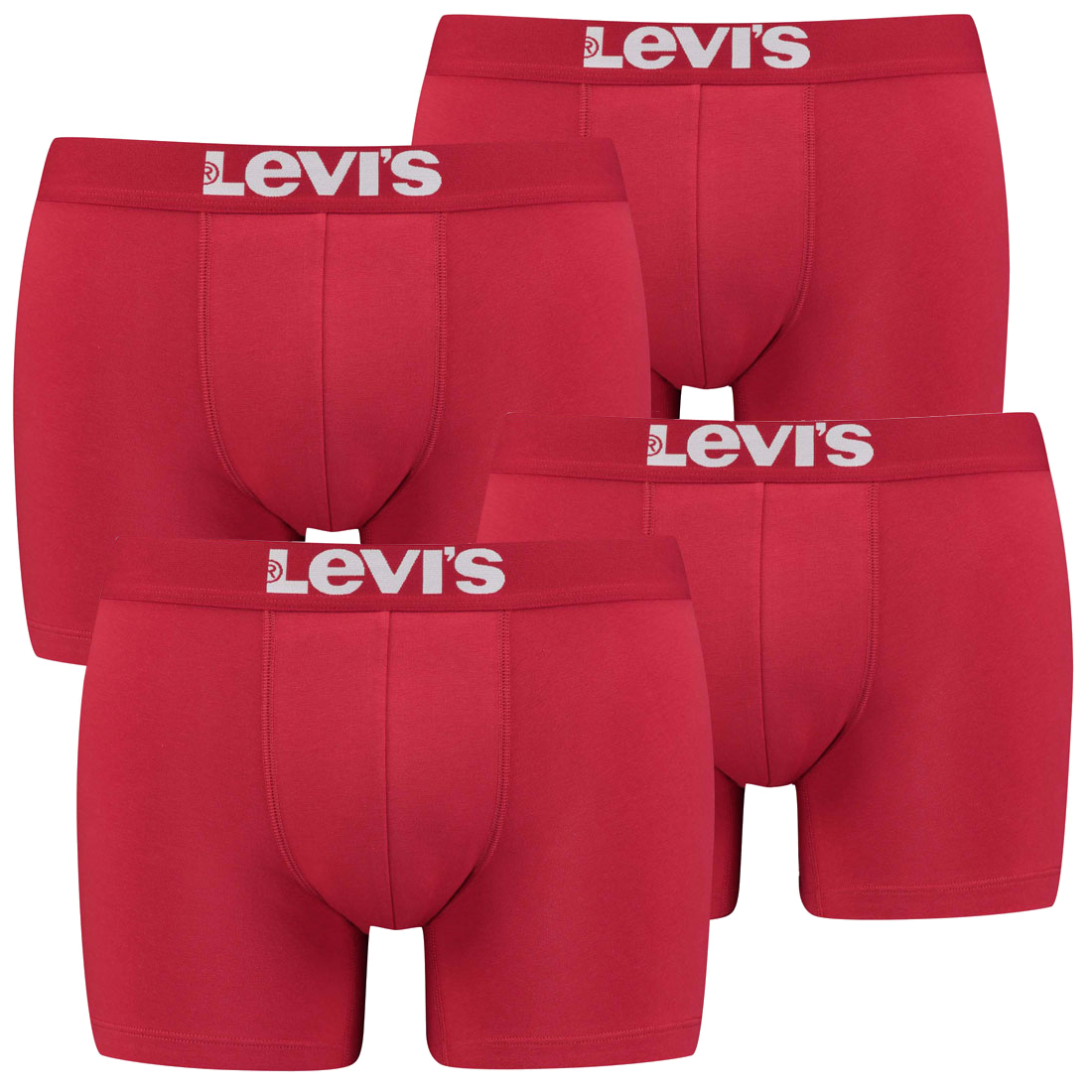 4er Pack Herren Levis Solid Basic Boxer Brief Boxershorts Unterwäsche Pants von Levi&#039;s