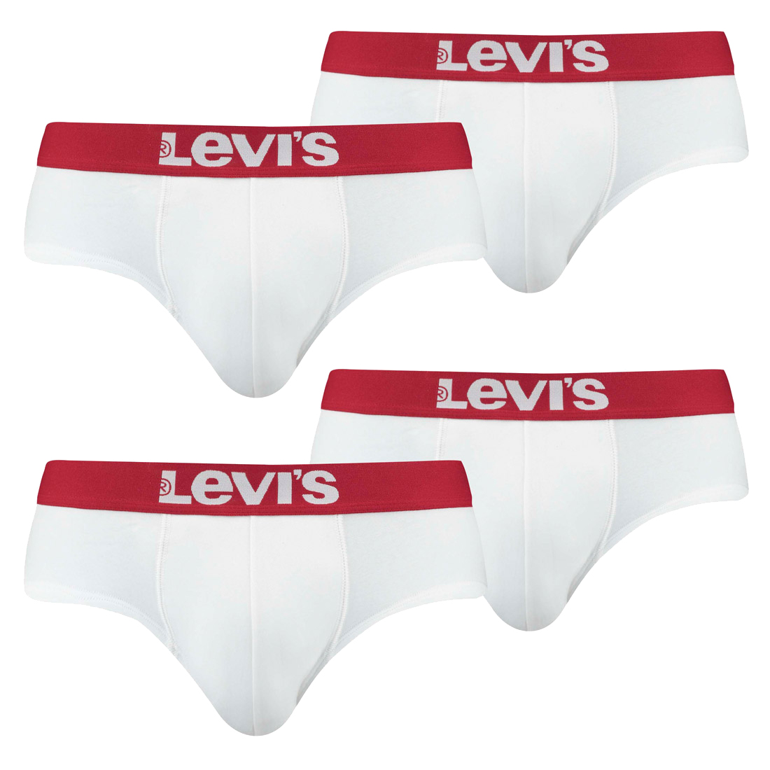 Levis Herren Basic Brief Slip Unterwäsche im Vorteilspack (4er Pack) von Levi&#039;s