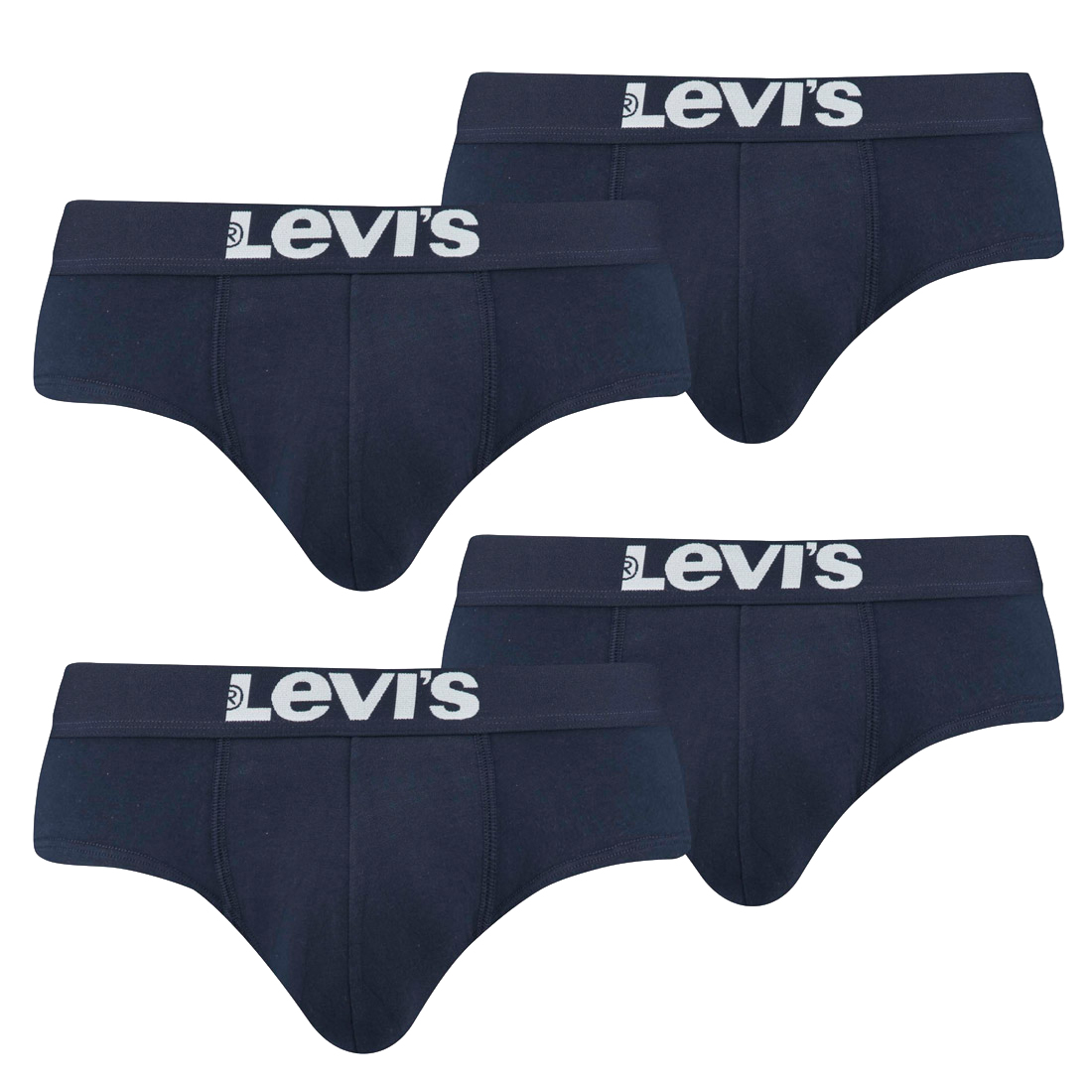 Levis Herren Basic Brief Slip Unterwäsche im Vorteilspack (4er Pack) von Levi&#039;s