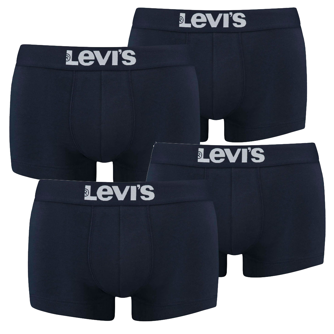 4er Pack Levis Men Solid Basic Trunk Boxershorts Unterhose Pant Unterwäsche von Levi&#039;s