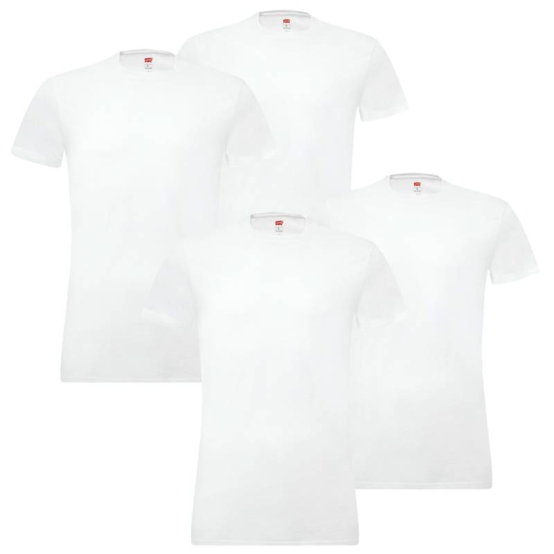 4er Pack Levis Solid Crew T-Shirt Men Herren Unterhemd Rundhals Stretch Cotton von Levi&#039;s