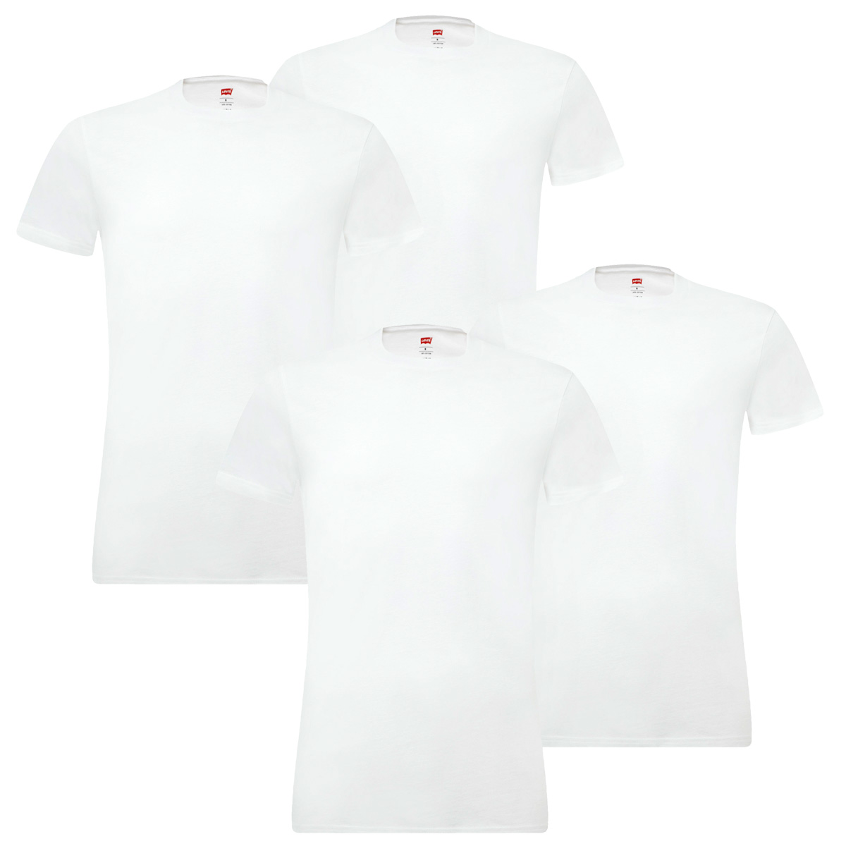 4er Pack Levis Solid Crew T-Shirt Men Herren Unterhemd Rundhals Stretch Cotton von Levi&#039;s