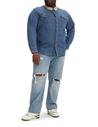 Levi's Herren 501® Original Fit Big & Tall Jeans, Light Indigo Destructed, 50W / 32L von Levi's