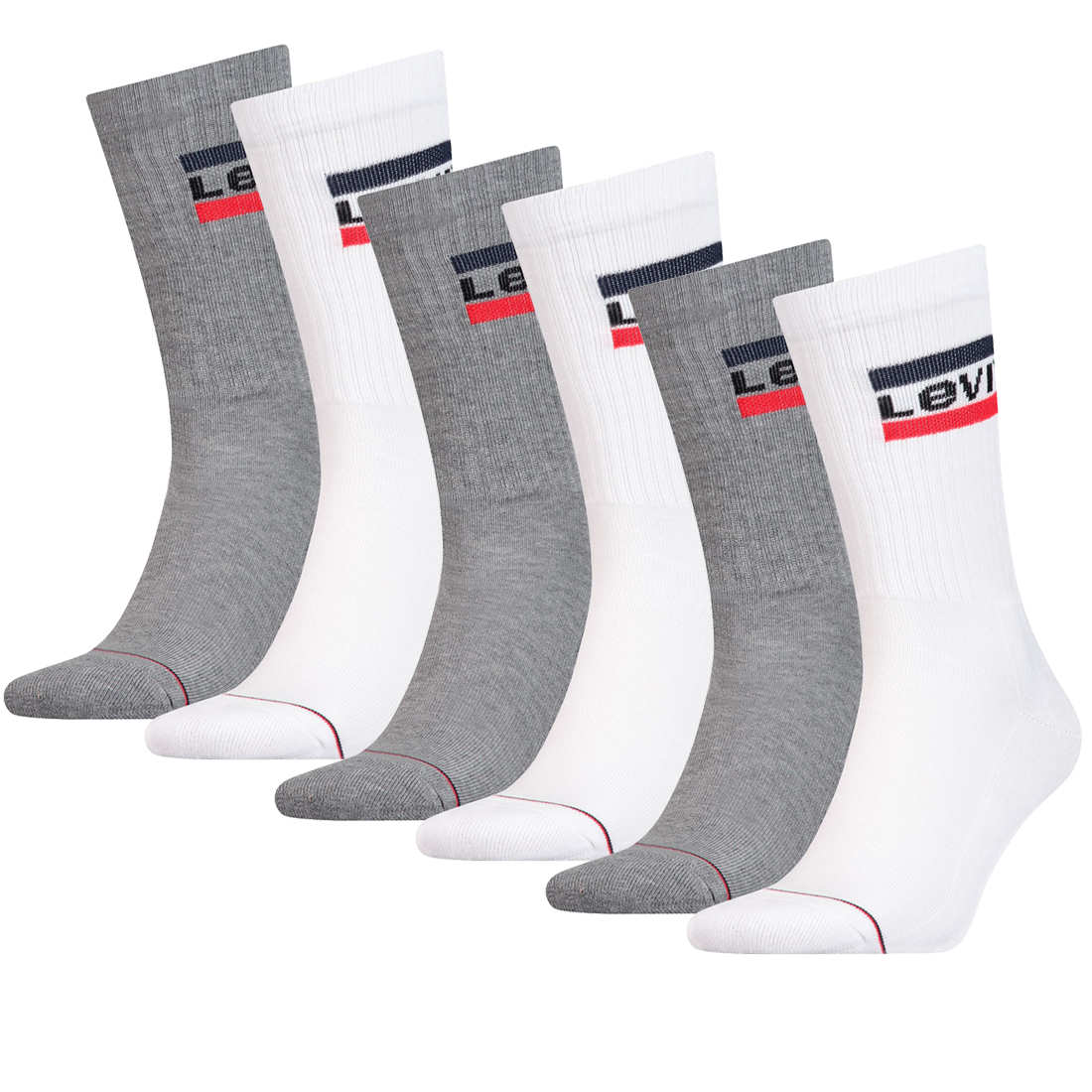 6 Paar Levis 144NDL Regular Cut SPR Unisex Socken Strümpfe 902012001 von Levi&#039;s