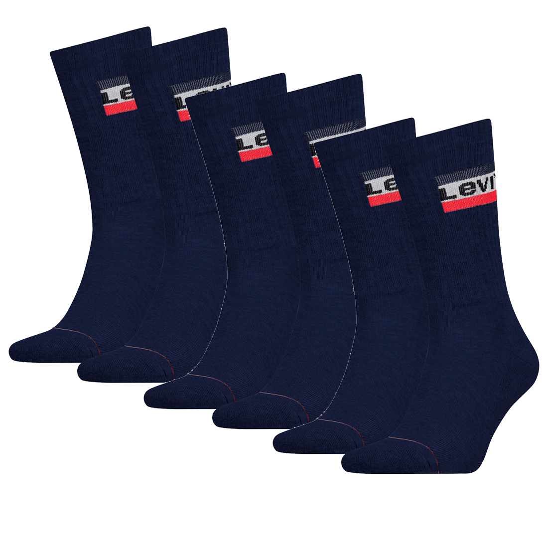 6 Paar Levis 144NDL Regular Cut SPR Unisex Socken Strümpfe 902012001 von Levi&#039;s