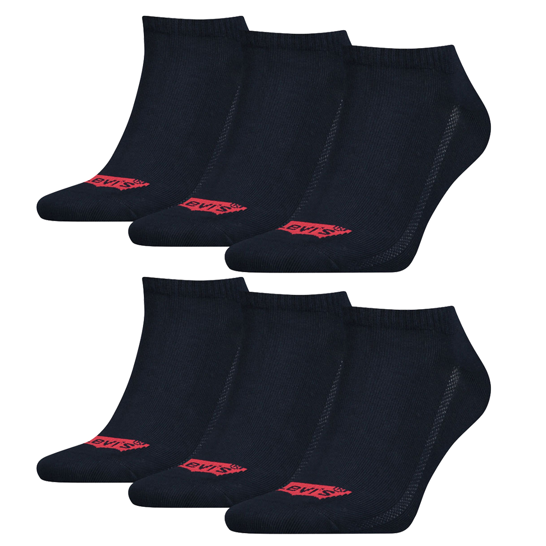 6 Paar Levis 168SF Low Cut Batwing Logo Unisex Socken Sneakersocken Strümpfe 903... von Levi&#039;s