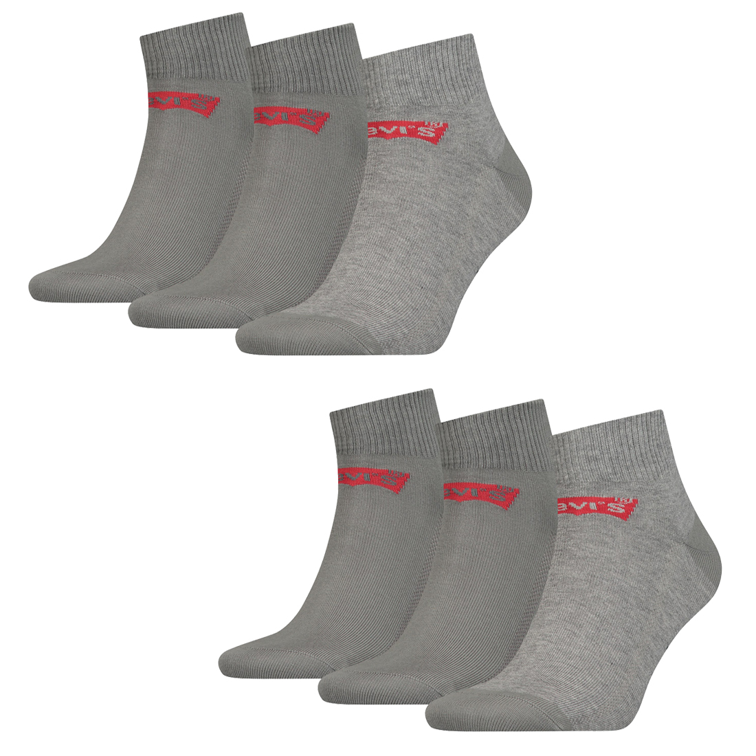 6 Paar Levis 168SF Mid Cut Unisex Socken Sneakersocken Strümpfe 903051001 von Levi&#039;s