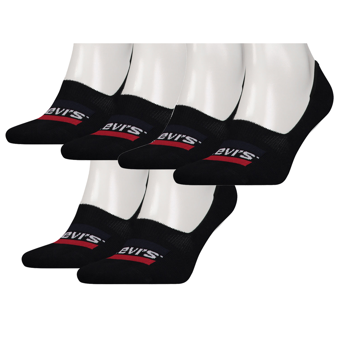 6 Paar Levis Low Rise SportWR Logo Sneaker Socken 903016001 von Levi&#039;s