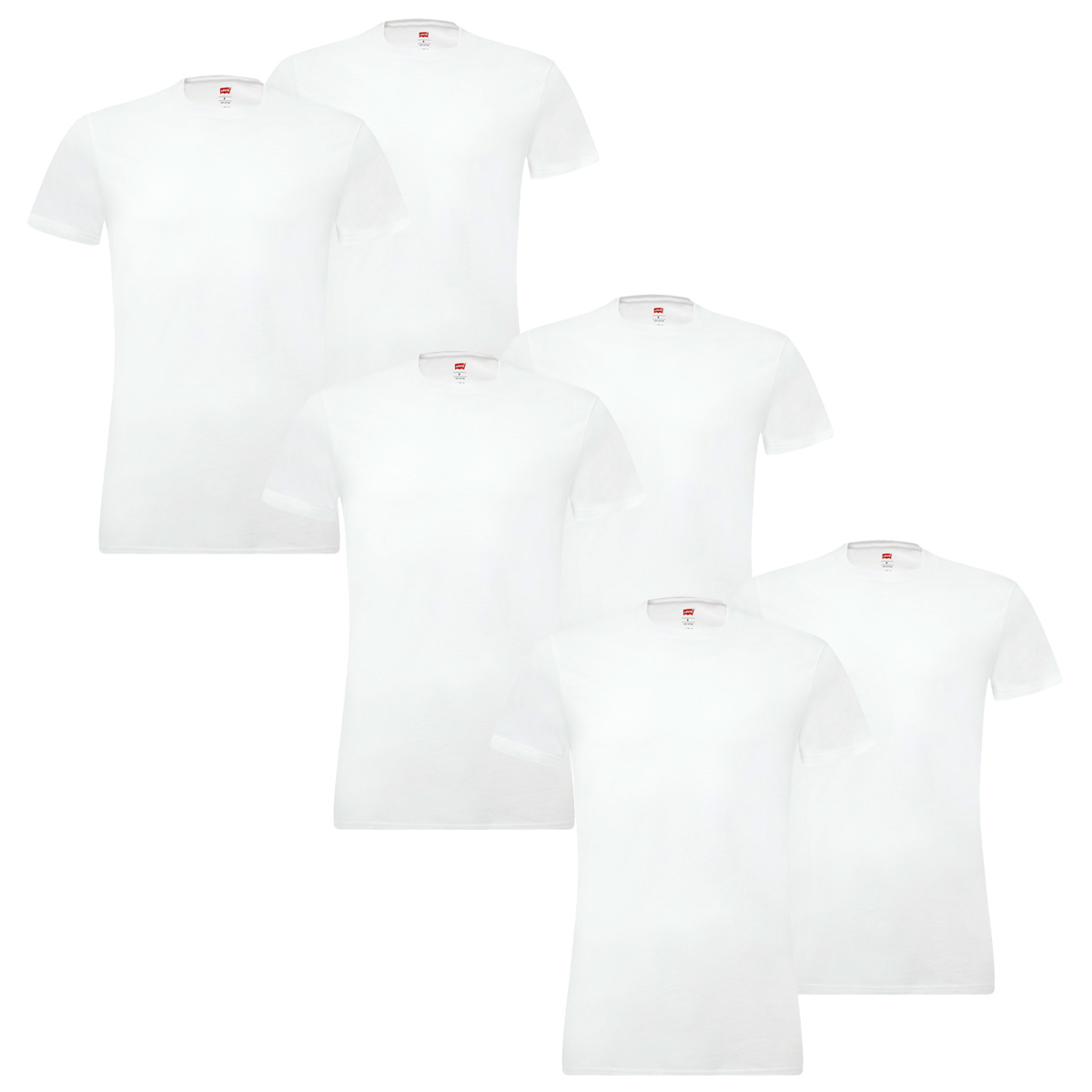 6 er Pack Levis 200SF Crew T-Shirt Men Herren Unterhemd Rundhals von Levi&#039;s