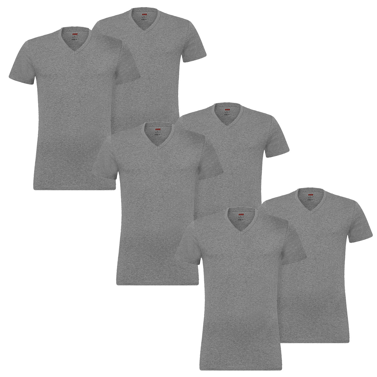 6 er Pack Levis 200SF V-Neck T-Shirt Men Herren Unterhemd V-Ausschnitt von Levi&#039;s