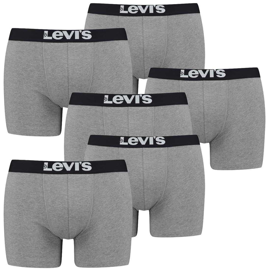 6er Pack Herren Levis Solid Basic Boxer Brief Boxershorts Unterwäsche Pants von Levi&#039;s