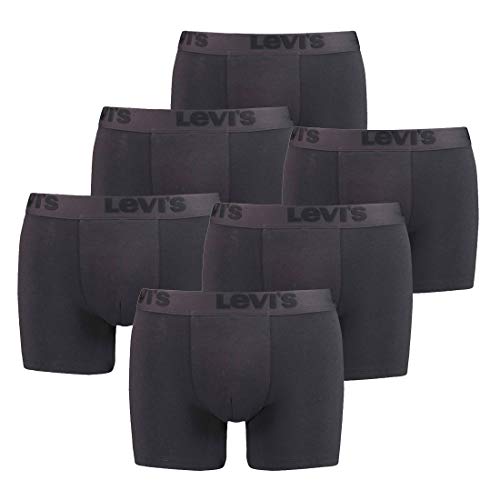 6er Pack Levis Men Premium Boxer Brief Boxershorts Herren Unterhose Pant Unterwäsche, Farbe:Black, Bekleidungsgröße:L von Levi's