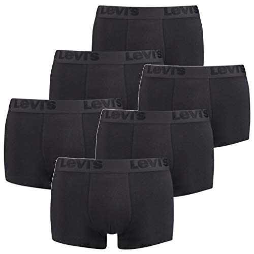 6er Pack Levis Men Premium Trunk Boxershorts Herren Unterhose Pant Unterwäsche, Farbe:Black, Bekleidungsgröße:S von Levi's