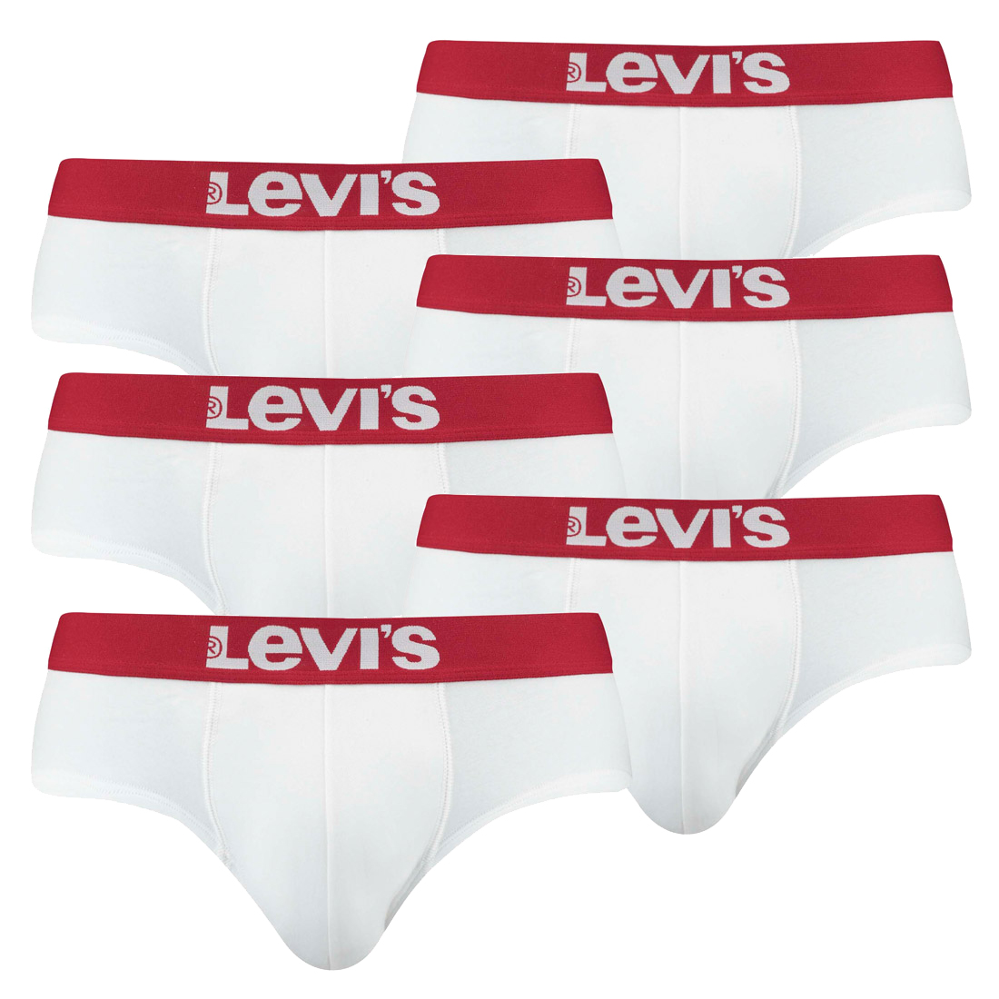 6er Pack Levis Men Solid Basic Brief Shorts Slip Herren Unterhose Pant Unterwäsc... von Levi&#039;s