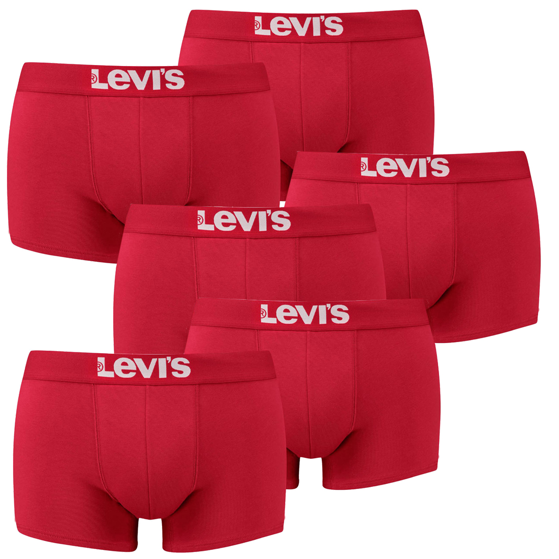 6er Pack Levis Men Solid Basic Trunk Boxershorts Unterhose Pant Unterwäsche von Levi&#039;s