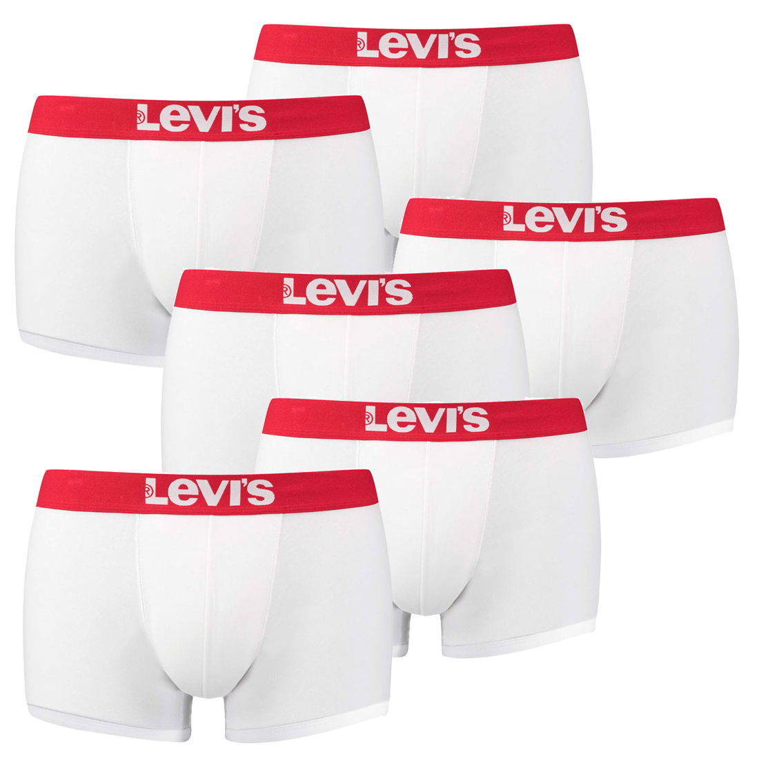 6er Pack Levis Men Solid Basic Trunk Boxershorts Unterhose Pant Unterwäsche von Levi&#039;s