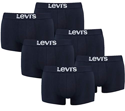 6er Pack Levis Men Solid Basic Trunk Boxershorts Unterhose Pant Unterwäsche, Farbe:321 - Navy, Bekleidungsgröße:M von Levi's