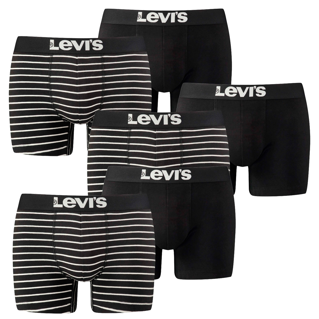 6er Pack Levis Men Vintage Stripe YD B Boxer Brief Boxershorts Unterhose Pant Un... von Levi&#039;s