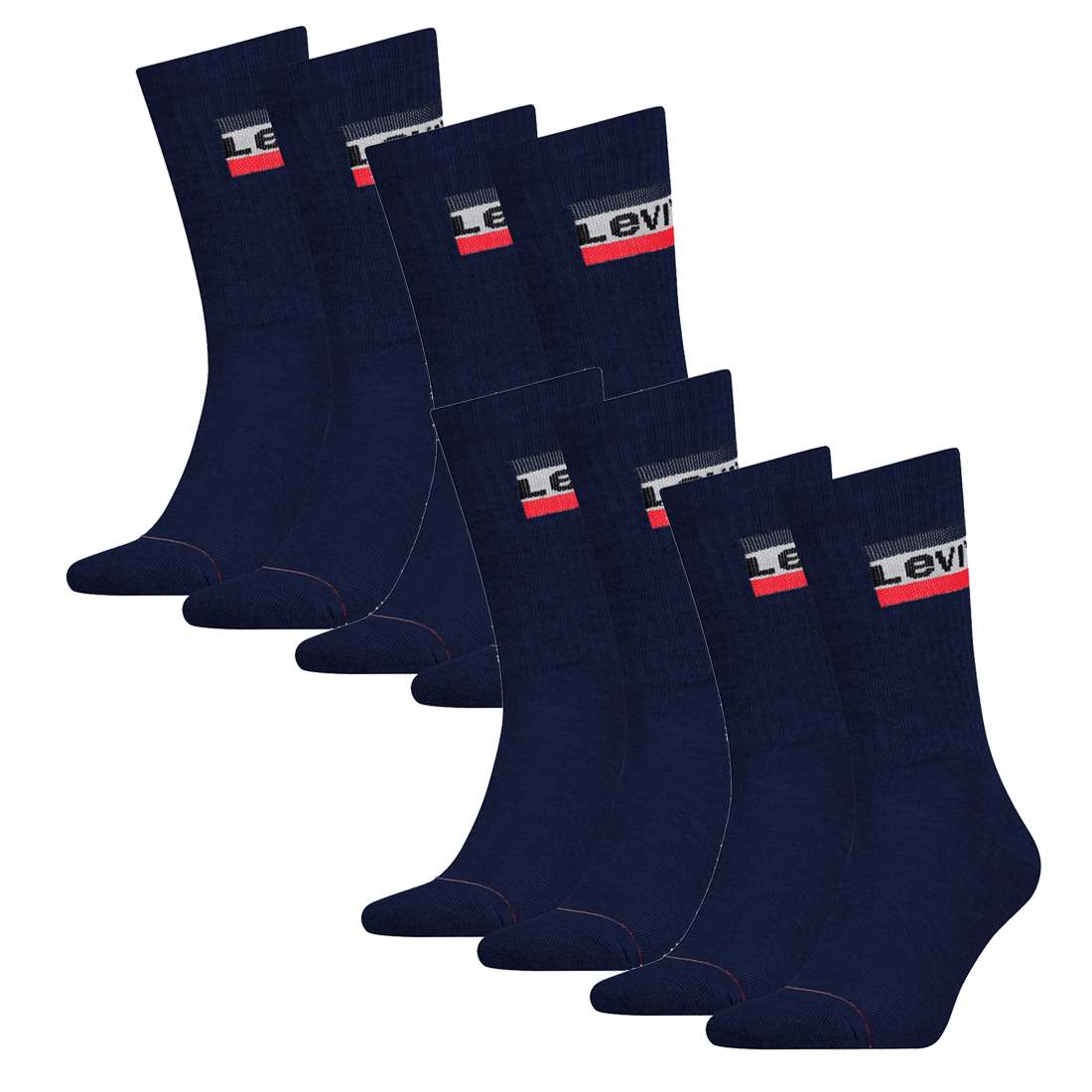 8 Paar Levis 144NDL Regular Cut SPR Unisex Socken Strümpfe 902012001 von Levi&#039;s