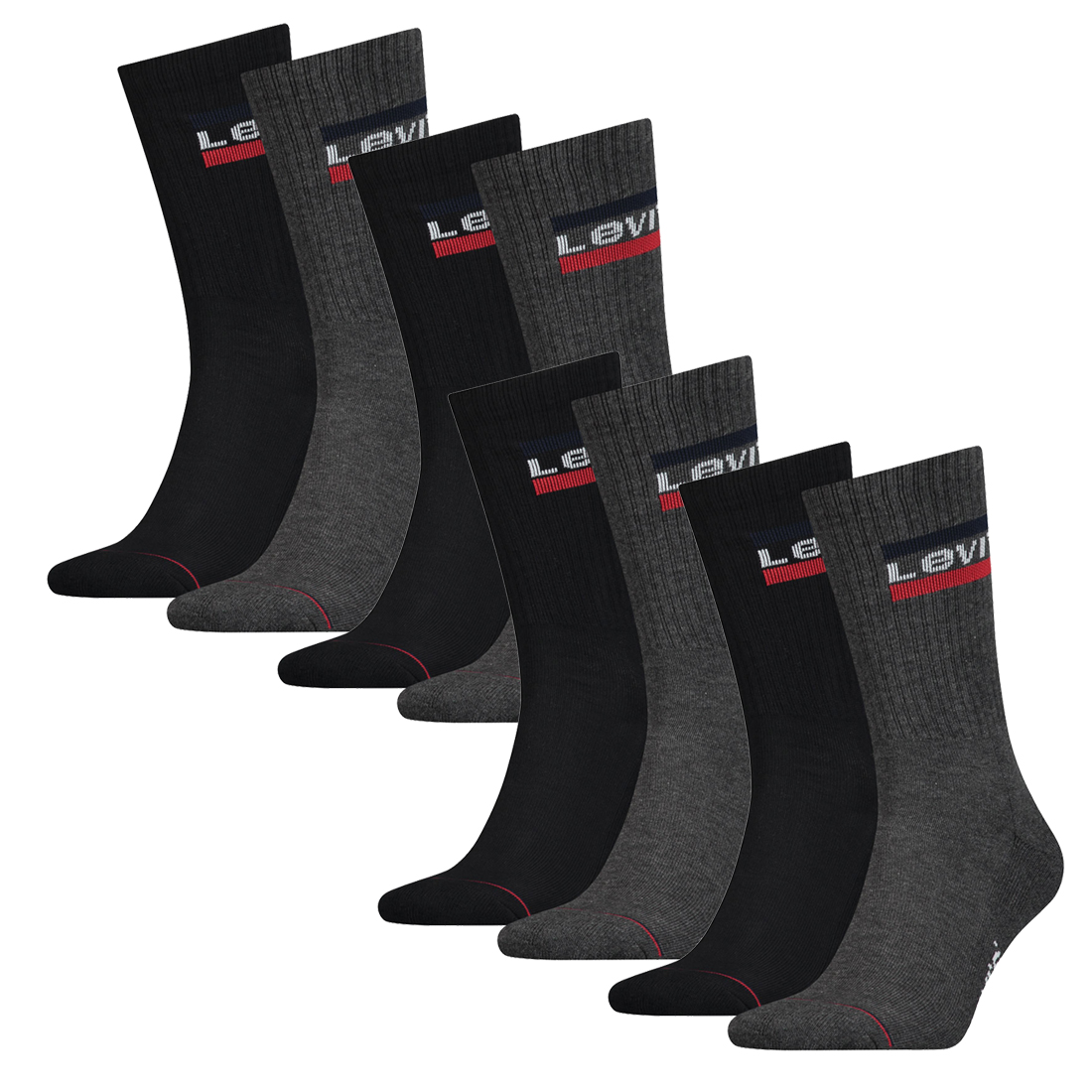 8 Paar Levis 144NDL Regular Cut SPR Unisex Socken Strümpfe 902012001 von Levi&#039;s