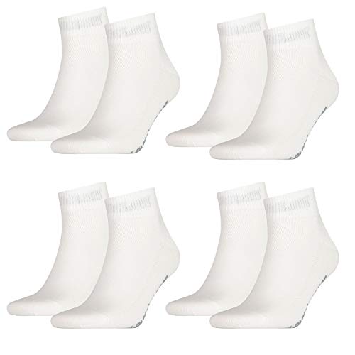 8 Paar Levis 168SF Mid Cut Unisex Socken Sneakersocken Strümpfe 993052001, Farbe:300 - white, Socken & Strümpfe:39-42 von Levi's