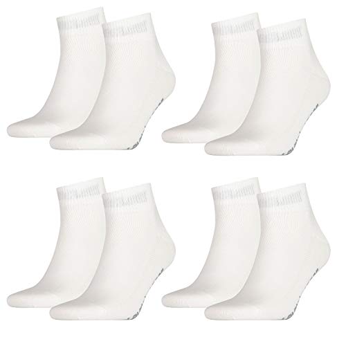 8 Paar Levis 168SF Mid Cut Unisex Socken Sneakersocken Strümpfe 993052001, Farbe:300 - white, Socken & Strümpfe:43-46 von Levi's