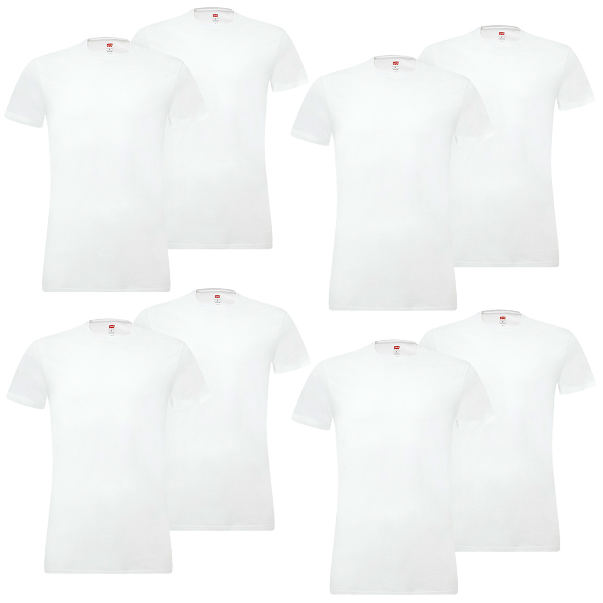 8 er Pack Levis 200SF Crew T-Shirt Men Herren Unterhemd Rundhals von Levi&#039;s